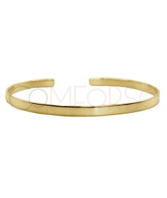Engraving + Gold-plated sterling silver 925 flat bracelet 63 x 47 mm