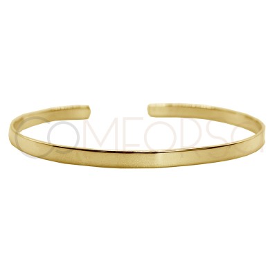 Gold-plated sterling silver 925 flat bracelet 63 x 47 mm