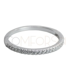 Sterling silver 925 thin ring with zirconias