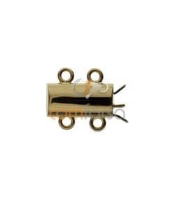 Broche liso 2 vueltas 12x6mm Oro 750 ml