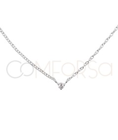 Gargantilla con entrepieza circonita crystal Plata 925