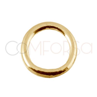 Rose Gold Plated Sterling Silver 925 Soldered jump ring 5 mm ext (0.8)