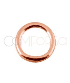 Rose Gold Plated Sterling Silver 925 Soldered jump ring 5 mm ext (0.8)