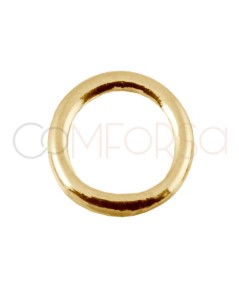 Anilla soldada 6.5 mm plata 925ml chapada en oro