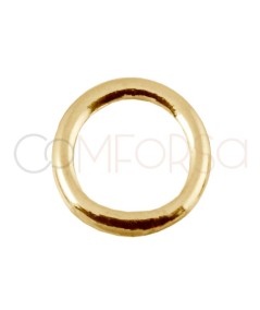 Sterling Silver 925 gold-plated soldered jump ring 6.5 mm