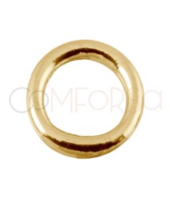 Anilla soldada 7 mm plata 925ml chapada en oro