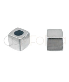 Gold-plated sterling silver 925 cube spacer 5mm