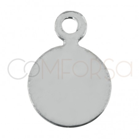 Engraving + Sterling silver 925 hallmark tag with jump ring 6mm