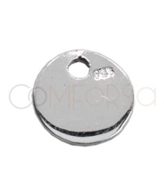 Engraving + Sterling silver 925 hallmark tag without jump ring 6mm