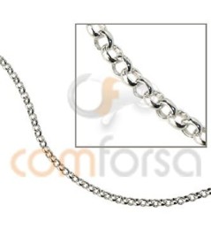 Cadena rolo fina 2.4 mm plata 925