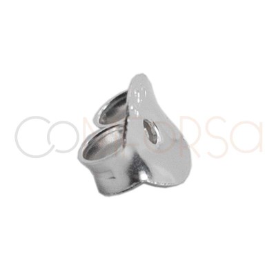 Presión 5mm plata 925 chapada en oro