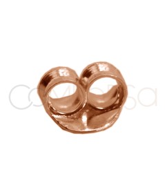 Rose gold-plated sterling silver 925 ear nut 5mm
