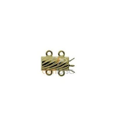 Broche separador 2 vueltas 12x6mm oro 750