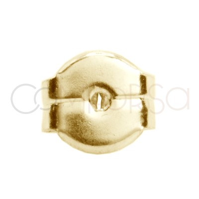 Gold-plated sterling silver 925 reinforced ear nut 6mm