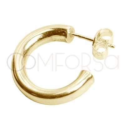 Presión 6mm reforzada plata 925 ml chapada en oro