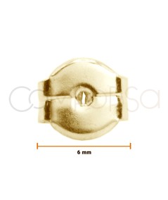 Gold-plated sterling silver 925 reinforced ear nut 6mm