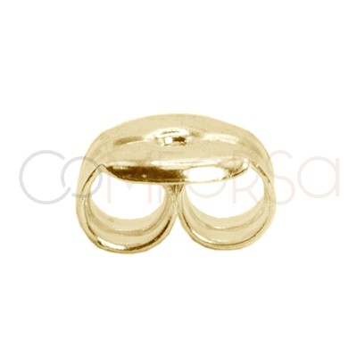 Gold-plated sterling silver 925 reinforced ear nut 6mm