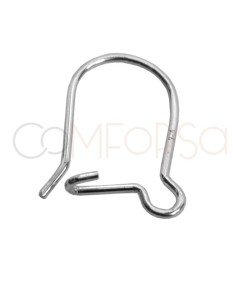 Sterling silver 925 kidney earring hook 8 x 14mm