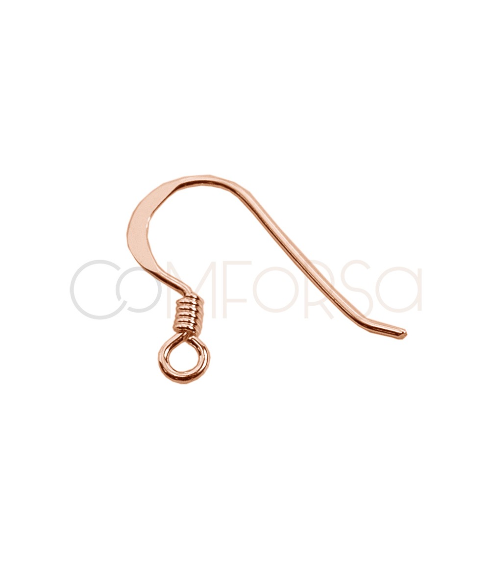 Gancho hippie 10 x 19mm en plata chapada en oro rosa