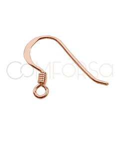 Gancho hippie 10 x 19mm en plata chapada en oro rosa