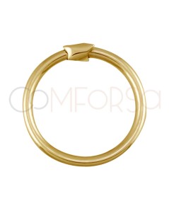 Sterling silver 925 gold-plated magic ring 18 mm