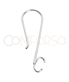 Sterling silver 925 ear wire for double-opening earrings 11 x 33mm