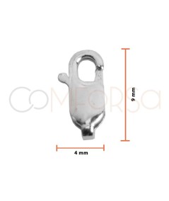 Mosquetón sin anilla 4 x 9 mm en plata 925