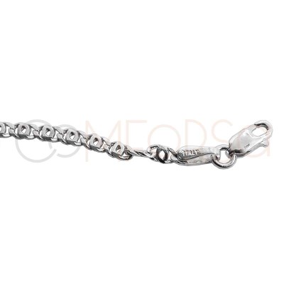 Sterling Silver 925 lobster clasp with jumpring 2.5 x 7mm