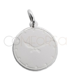 Sterling silver 925 round watch pendant 12mm