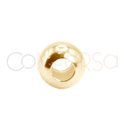 bolita lisa 2 mm (0.9) plata baño de oro rosa