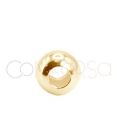 Rose gold-plated sterling silver 925 smooth ball 2mm (0.9)