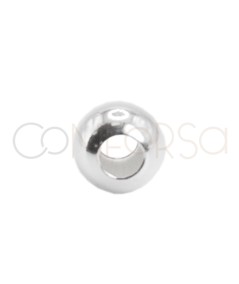 bolita lisa 2 mm (0.9) plata baño de oro rosa