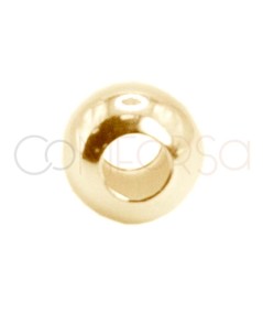 Gold plated Sterling silver 4 mm(1.5) round bead