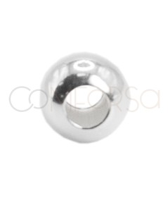 bolita lisa 4 mm(1.5) plata baño de oro