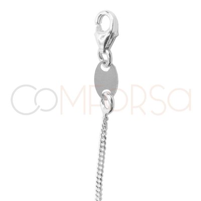 Mosquetón redondo con anilla 4x7 mm plata 925