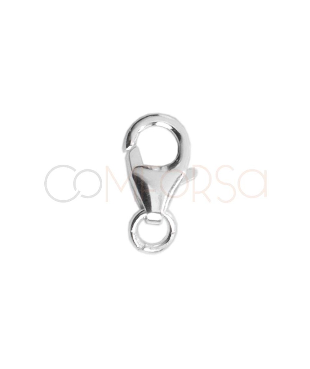 Mosquetón redondo con anilla 4x7 mm plata 925