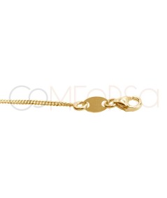 Sterling silver 925 gold-plated Lobster clasp with jumpring 7x11 mm