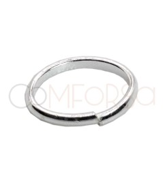 Anilla ovalada media caña 10 x 8mm Plata 925