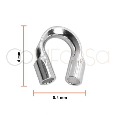 Cubre hilos 5.4 x 4mm plata 925ml