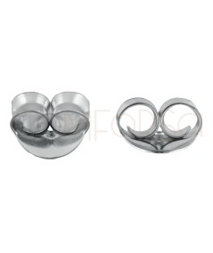 Mariposa 5mm plata baño de oro rosa