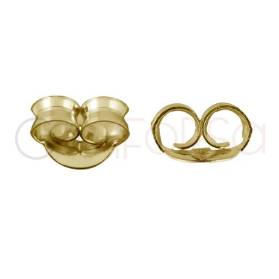 Presión 5mm plata 925 chapada en oro