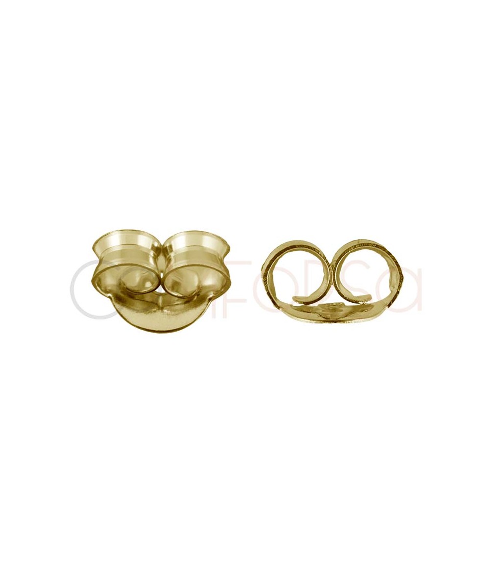 Presión 5mm plata 925 chapada en oro