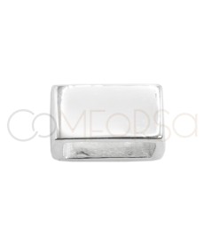 Conector cubo rectangular 10 x 6mm Plata 925