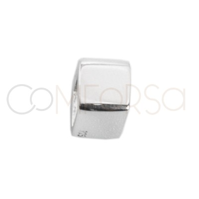 Conector cubo rectangular 10 x 6mm Plata 925