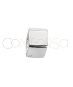 Conector cubo rectangular 10 x 6mm Plata 925