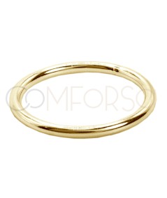 Gold-plated sterling silver 925 smooth thread ring