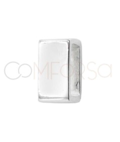 Grabación + Entrepieza cubo rectangular 10 x 6mm Plata 925