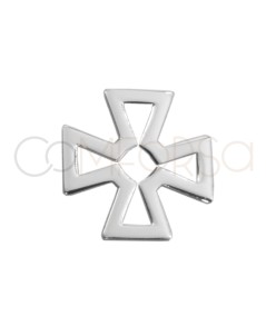 Entrepieza cruz griega calada 10mm Plata 925