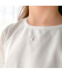 Colgante mini perla con garras 4mm Plata 925
