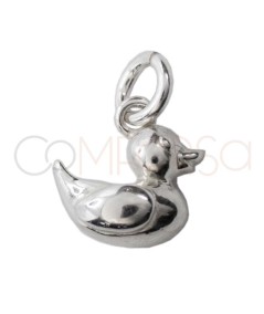Sterling silver 925 mother duck pendant 10mm